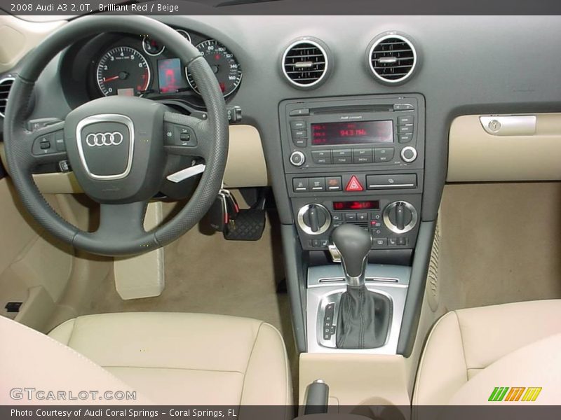 Brilliant Red / Beige 2008 Audi A3 2.0T