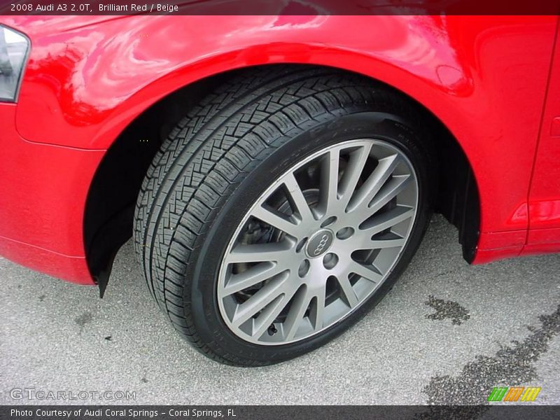 Brilliant Red / Beige 2008 Audi A3 2.0T