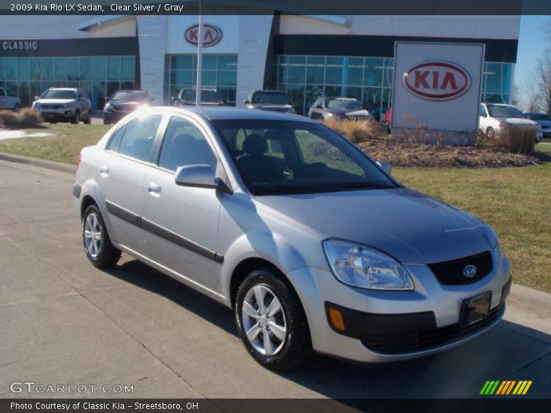 Clear Silver / Gray 2009 Kia Rio LX Sedan