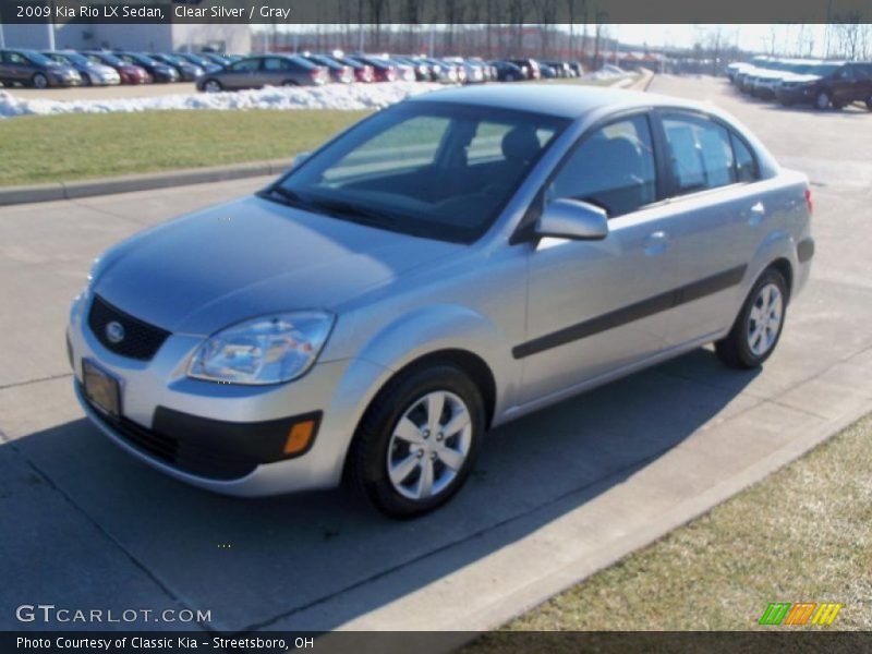 Clear Silver / Gray 2009 Kia Rio LX Sedan