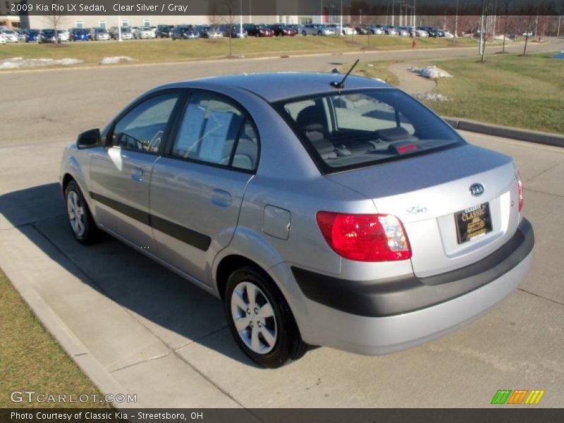 Clear Silver / Gray 2009 Kia Rio LX Sedan