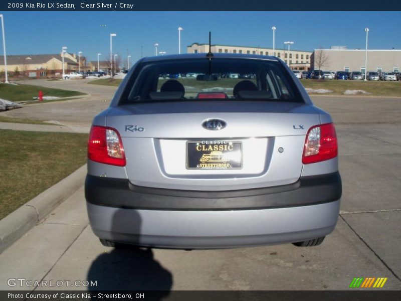 Clear Silver / Gray 2009 Kia Rio LX Sedan