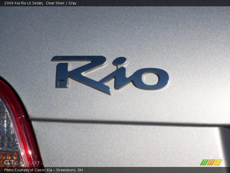 Clear Silver / Gray 2009 Kia Rio LX Sedan