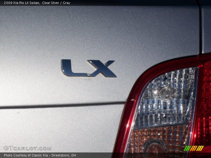 Clear Silver / Gray 2009 Kia Rio LX Sedan