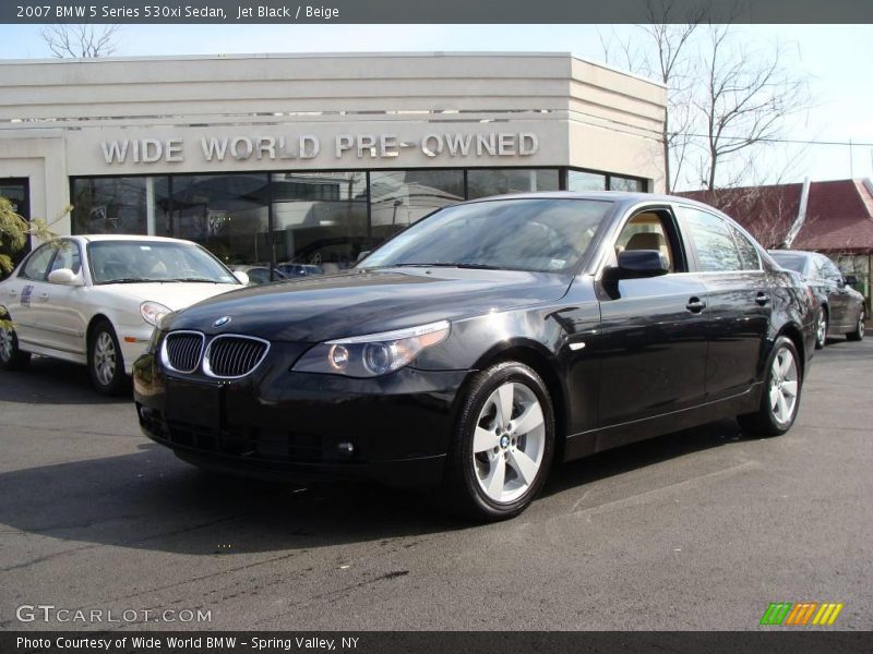 Jet Black / Beige 2007 BMW 5 Series 530xi Sedan