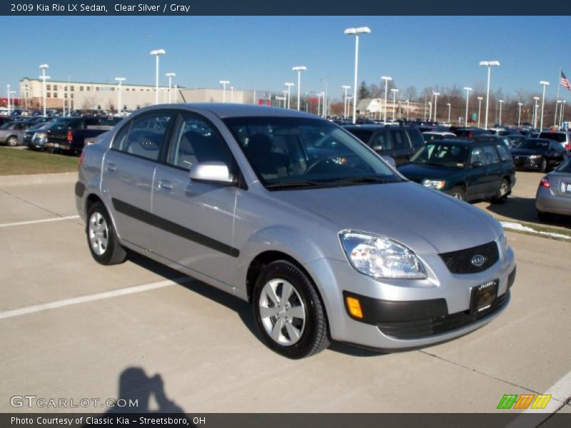 Clear Silver / Gray 2009 Kia Rio LX Sedan