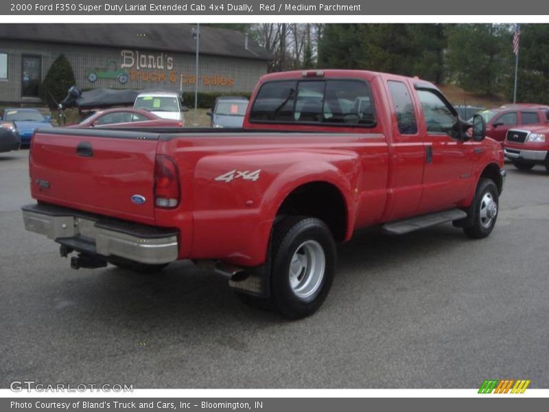 Red / Medium Parchment 2000 Ford F350 Super Duty Lariat Extended Cab 4x4 Dually