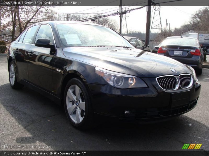 Jet Black / Beige 2007 BMW 5 Series 530xi Sedan