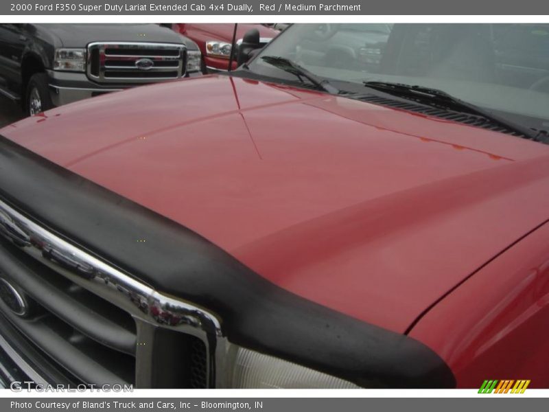 Red / Medium Parchment 2000 Ford F350 Super Duty Lariat Extended Cab 4x4 Dually