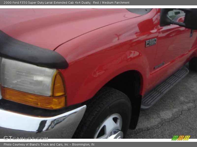 Red / Medium Parchment 2000 Ford F350 Super Duty Lariat Extended Cab 4x4 Dually