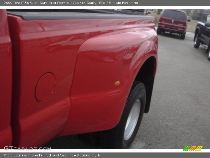 Red / Medium Parchment 2000 Ford F350 Super Duty Lariat Extended Cab 4x4 Dually