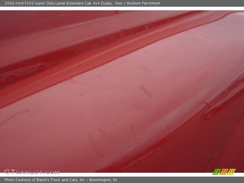 Red / Medium Parchment 2000 Ford F350 Super Duty Lariat Extended Cab 4x4 Dually