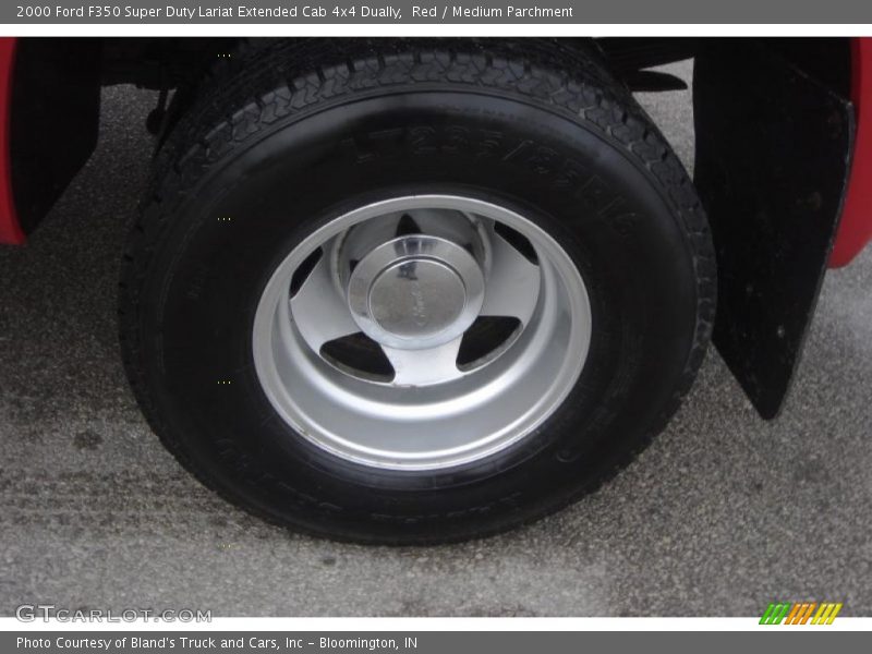 Red / Medium Parchment 2000 Ford F350 Super Duty Lariat Extended Cab 4x4 Dually