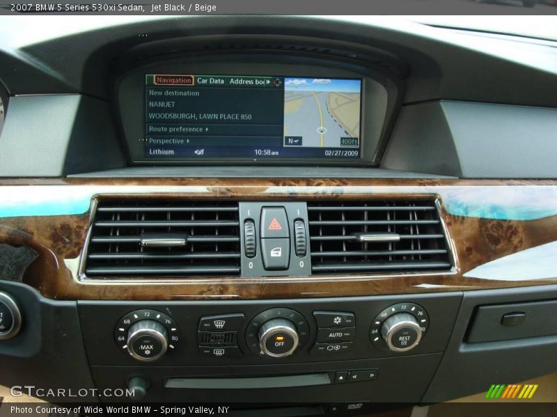 Jet Black / Beige 2007 BMW 5 Series 530xi Sedan