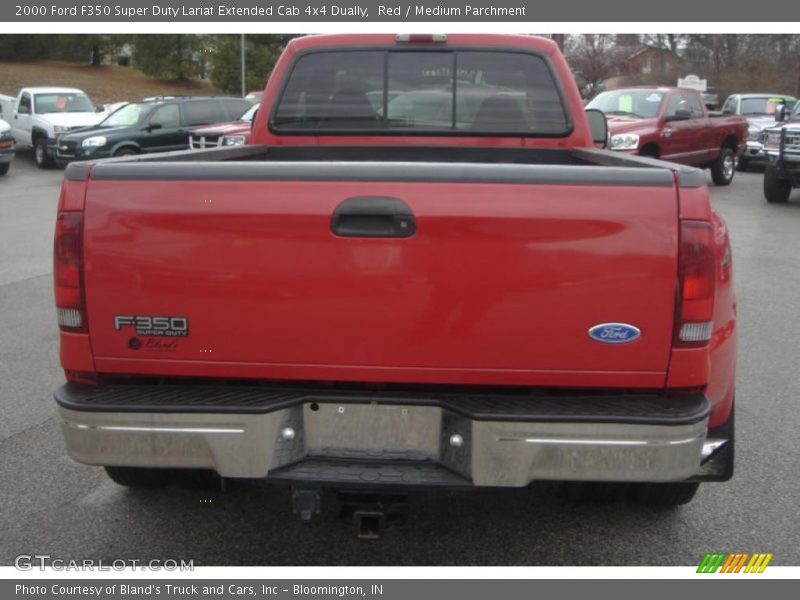 Red / Medium Parchment 2000 Ford F350 Super Duty Lariat Extended Cab 4x4 Dually