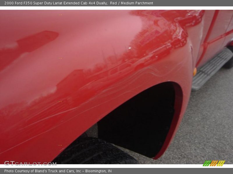 Red / Medium Parchment 2000 Ford F350 Super Duty Lariat Extended Cab 4x4 Dually