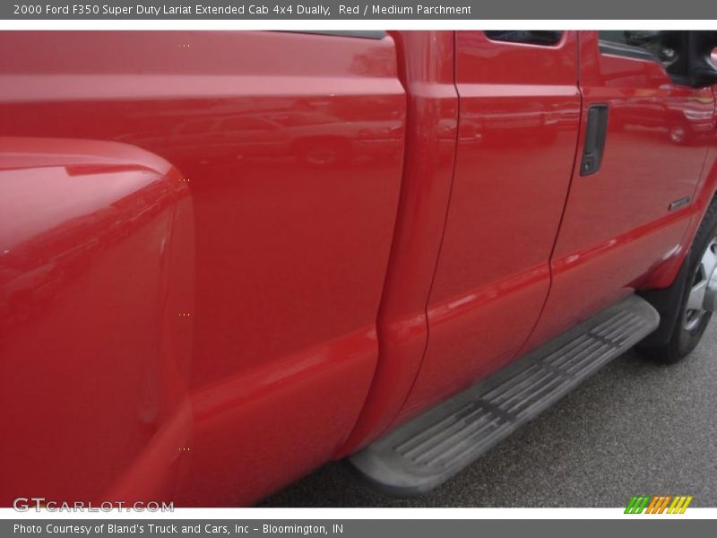 Red / Medium Parchment 2000 Ford F350 Super Duty Lariat Extended Cab 4x4 Dually
