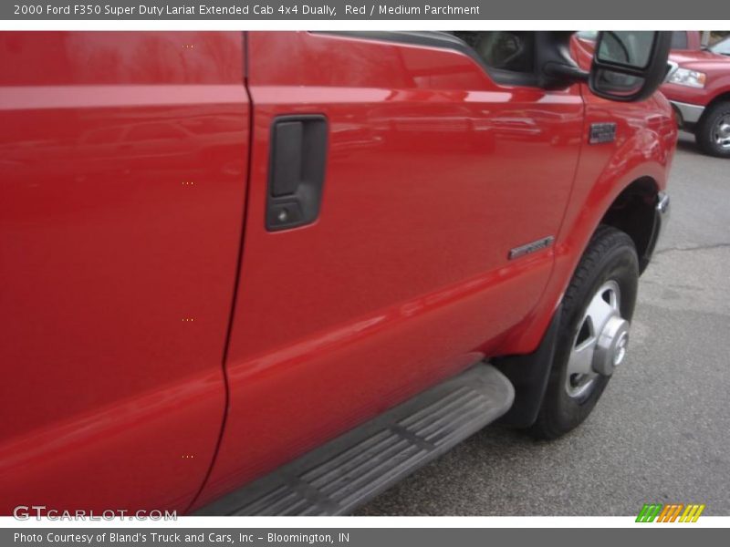 Red / Medium Parchment 2000 Ford F350 Super Duty Lariat Extended Cab 4x4 Dually