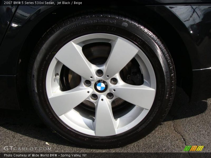 Jet Black / Beige 2007 BMW 5 Series 530xi Sedan