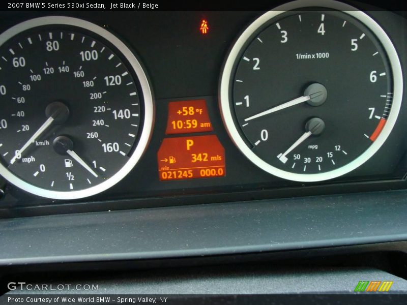 Jet Black / Beige 2007 BMW 5 Series 530xi Sedan