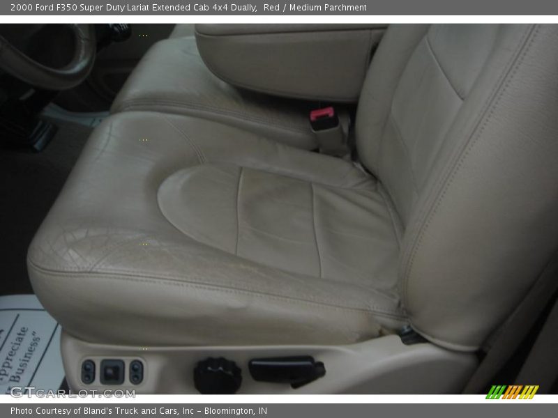 Red / Medium Parchment 2000 Ford F350 Super Duty Lariat Extended Cab 4x4 Dually