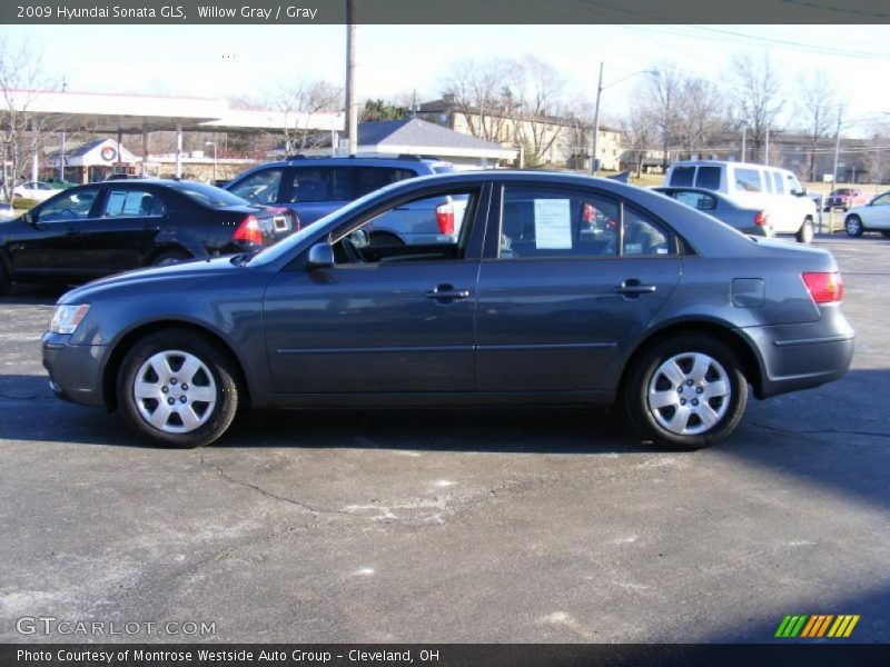 Willow Gray / Gray 2009 Hyundai Sonata GLS