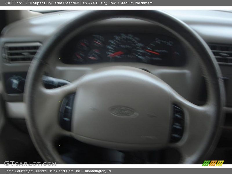 Red / Medium Parchment 2000 Ford F350 Super Duty Lariat Extended Cab 4x4 Dually
