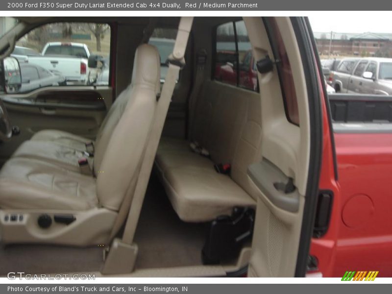 Red / Medium Parchment 2000 Ford F350 Super Duty Lariat Extended Cab 4x4 Dually