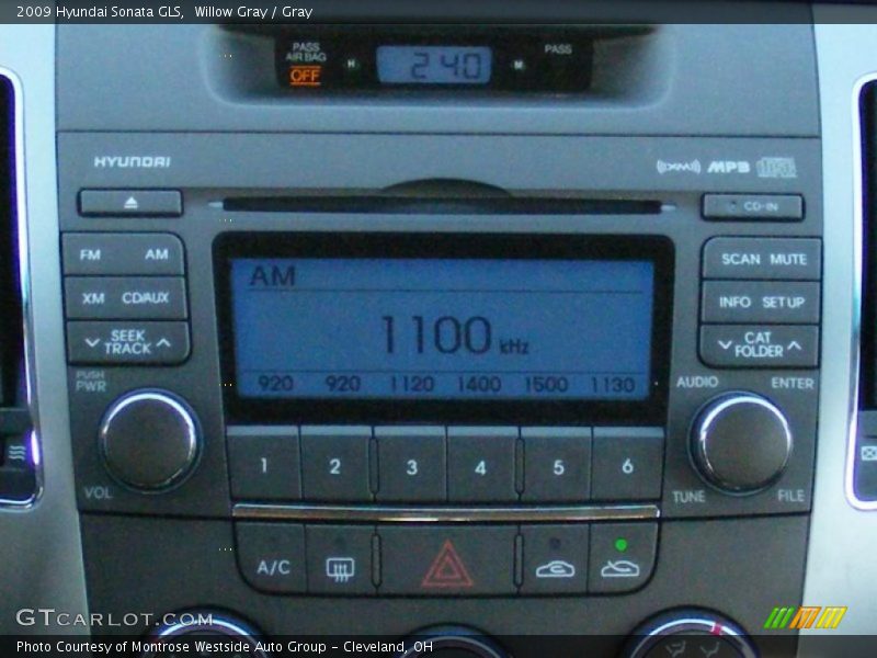 Willow Gray / Gray 2009 Hyundai Sonata GLS