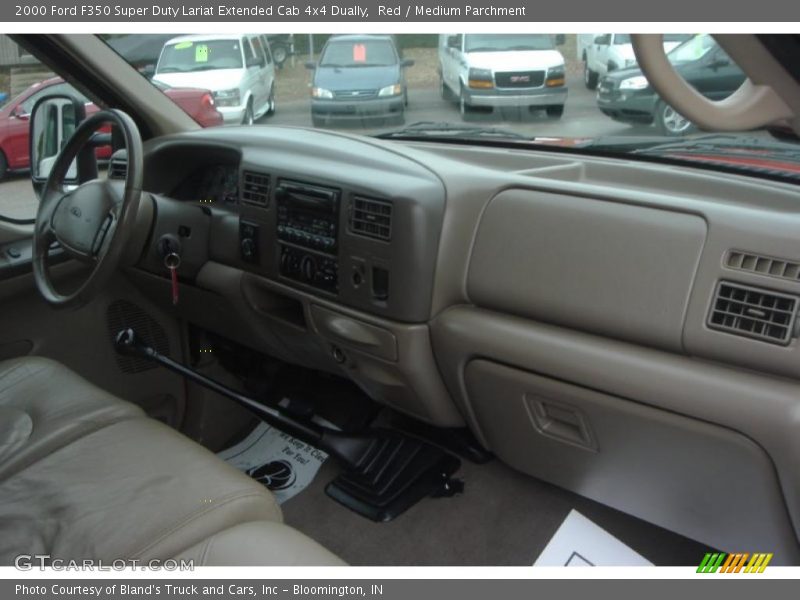 Red / Medium Parchment 2000 Ford F350 Super Duty Lariat Extended Cab 4x4 Dually