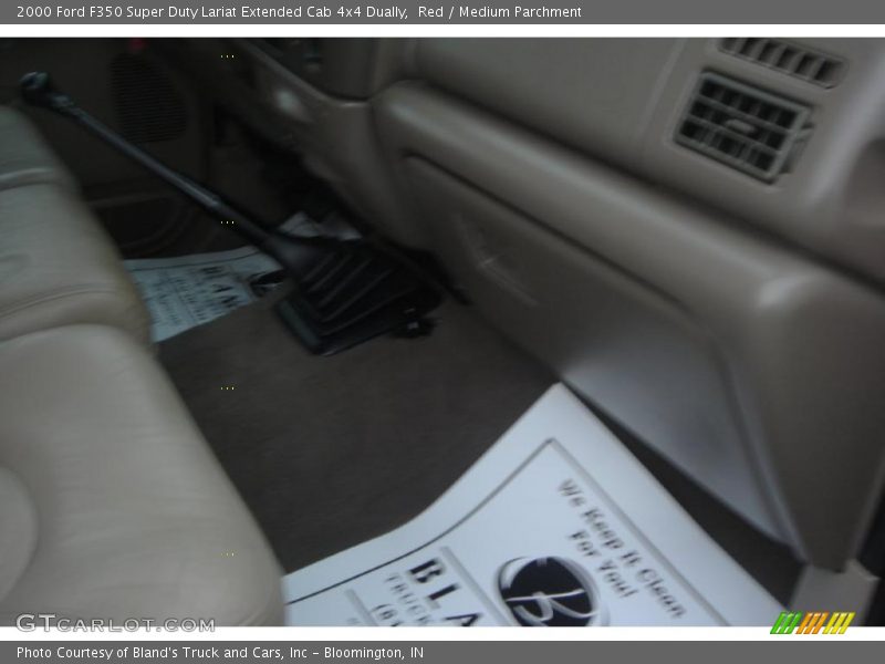 Red / Medium Parchment 2000 Ford F350 Super Duty Lariat Extended Cab 4x4 Dually