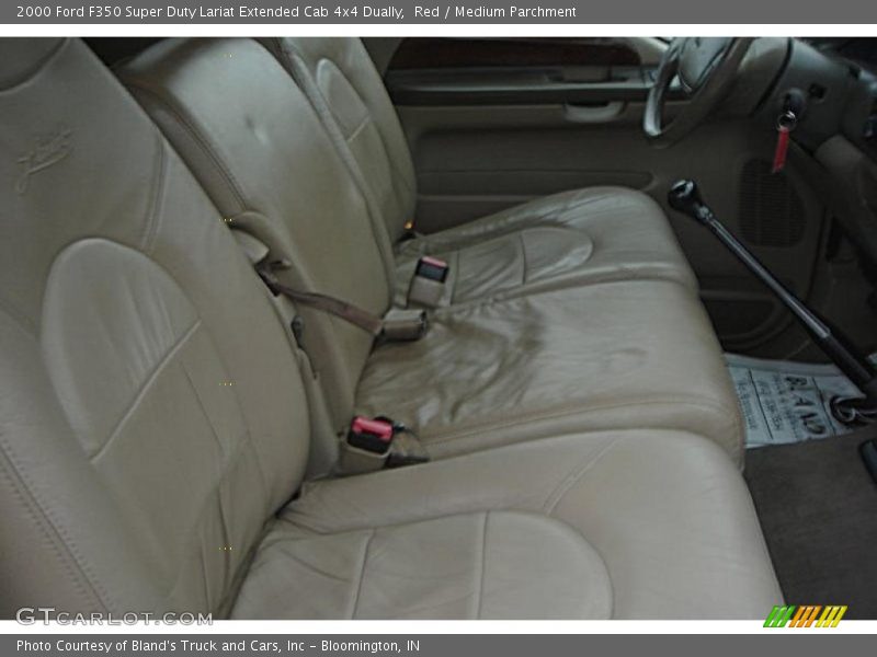 Red / Medium Parchment 2000 Ford F350 Super Duty Lariat Extended Cab 4x4 Dually