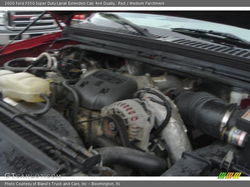 Red / Medium Parchment 2000 Ford F350 Super Duty Lariat Extended Cab 4x4 Dually