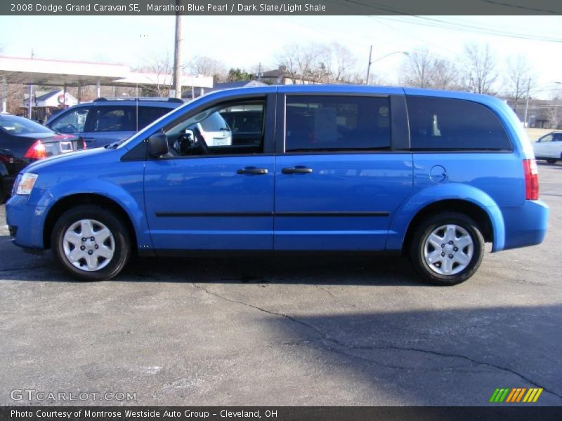 Marathon Blue Pearl / Dark Slate/Light Shale 2008 Dodge Grand Caravan SE