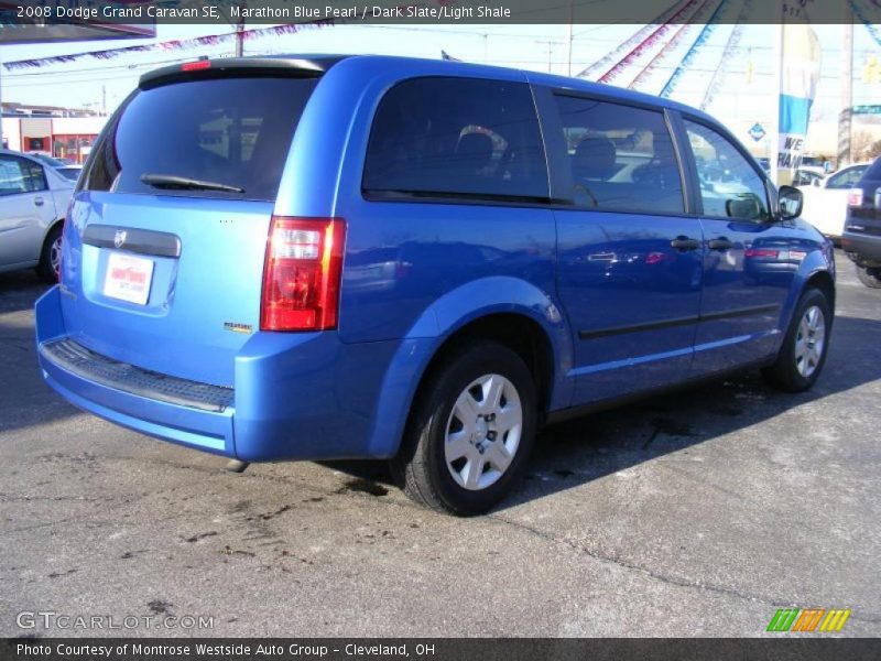 Marathon Blue Pearl / Dark Slate/Light Shale 2008 Dodge Grand Caravan SE
