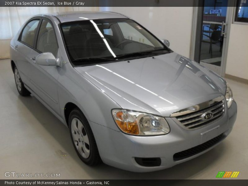 Ice Blue / Gray 2007 Kia Spectra EX Sedan