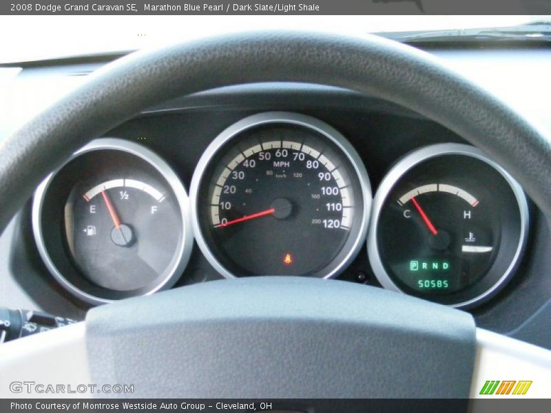 Marathon Blue Pearl / Dark Slate/Light Shale 2008 Dodge Grand Caravan SE