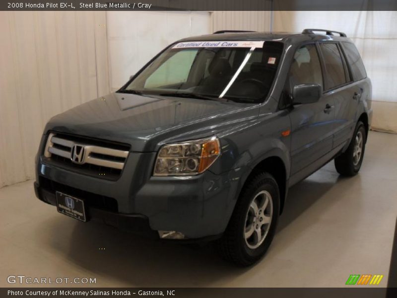 Steel Blue Metallic / Gray 2008 Honda Pilot EX-L