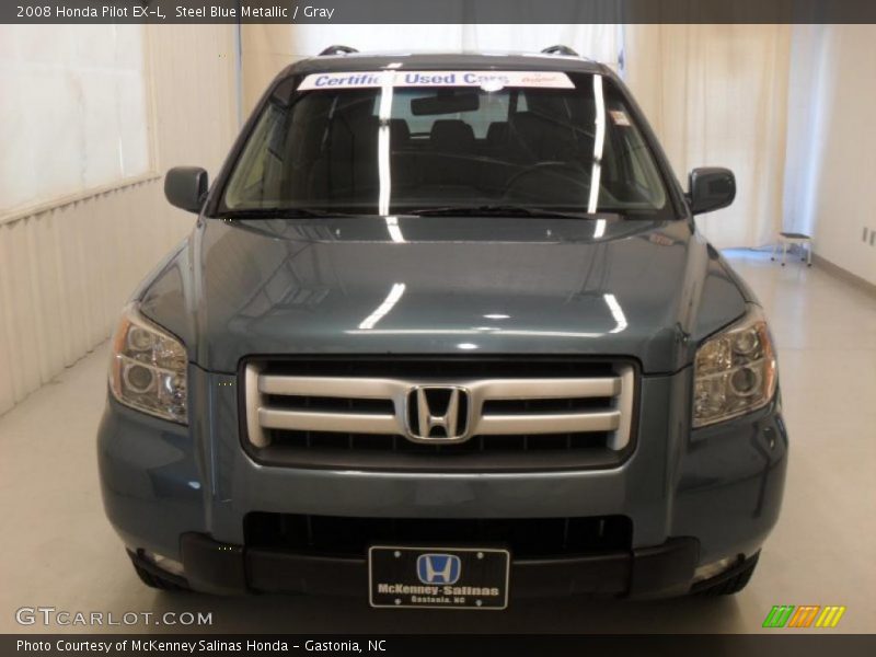 Steel Blue Metallic / Gray 2008 Honda Pilot EX-L