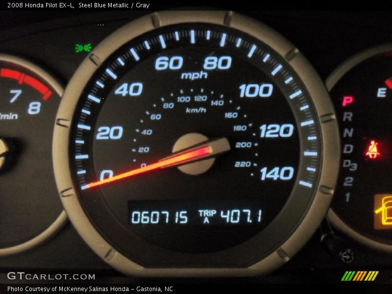 Steel Blue Metallic / Gray 2008 Honda Pilot EX-L