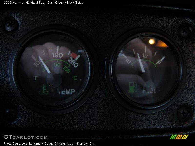  1993 H1 Hard Top Hard Top Gauges