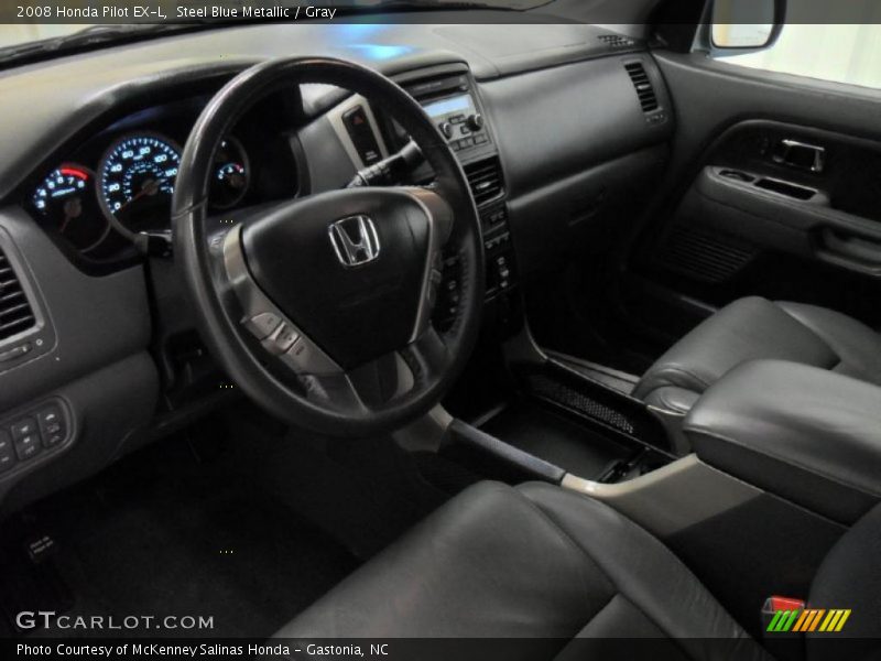 Steel Blue Metallic / Gray 2008 Honda Pilot EX-L