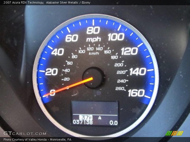 Alabaster Silver Metallic / Ebony 2007 Acura RDX Technology