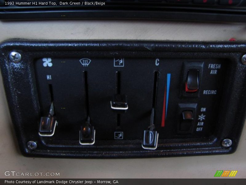 Controls of 1993 H1 Hard Top