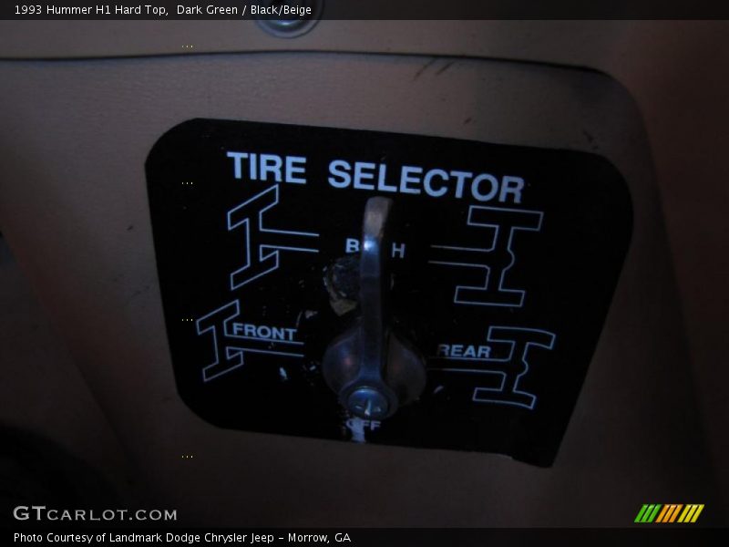 Controls of 1993 H1 Hard Top