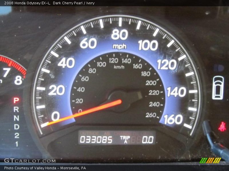 Dark Cherry Pearl / Ivory 2008 Honda Odyssey EX-L