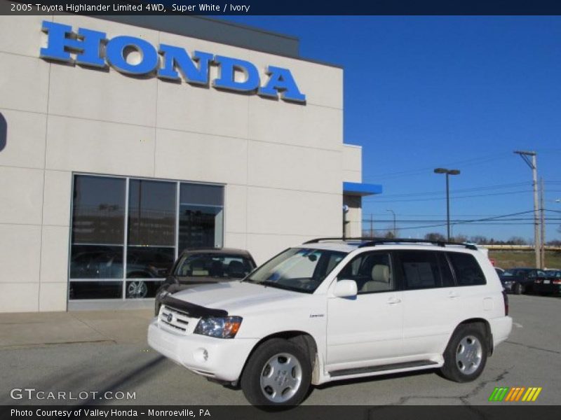 Super White / Ivory 2005 Toyota Highlander Limited 4WD
