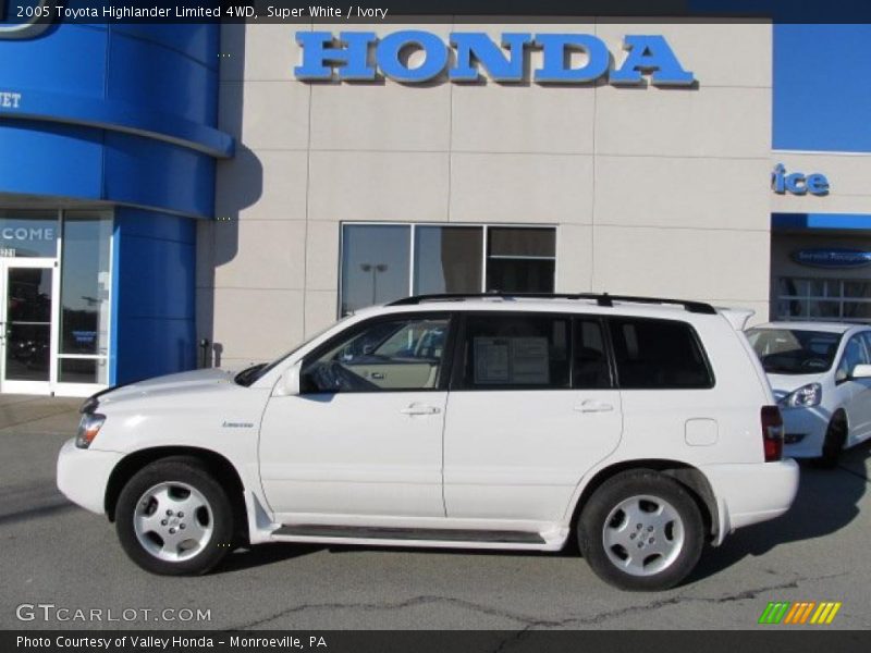 Super White / Ivory 2005 Toyota Highlander Limited 4WD