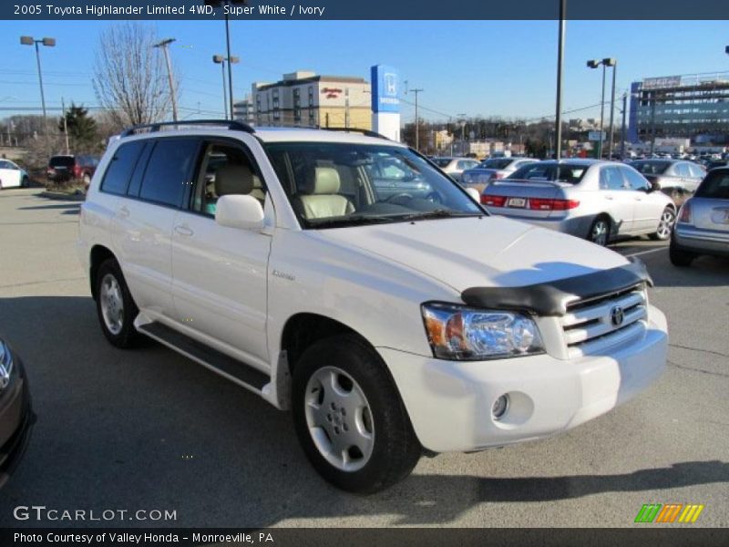 Super White / Ivory 2005 Toyota Highlander Limited 4WD