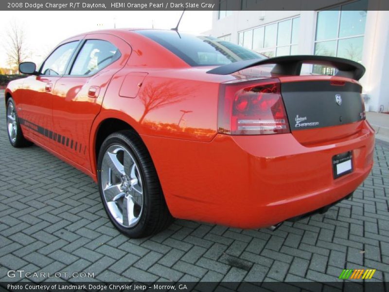 HEMI Orange Pearl / Dark Slate Gray 2008 Dodge Charger R/T Daytona